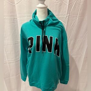 XS PINK Green Mock Neck with black laces